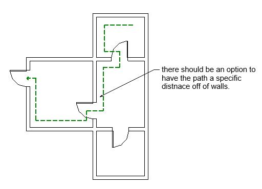 Path of travel along walls - Autodesk Community