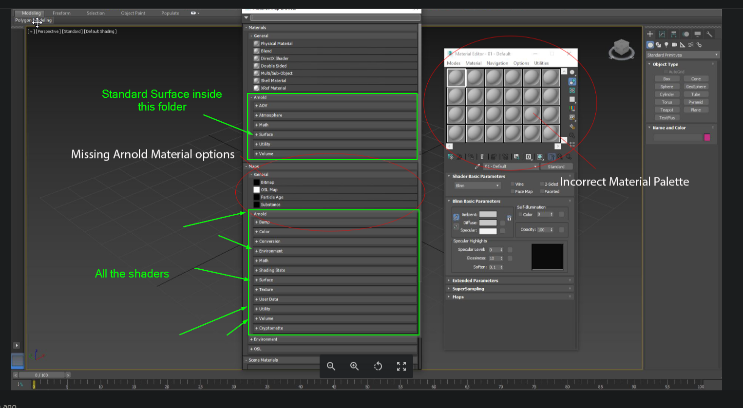 Solved: no standard materials in arnold - Autodesk Community