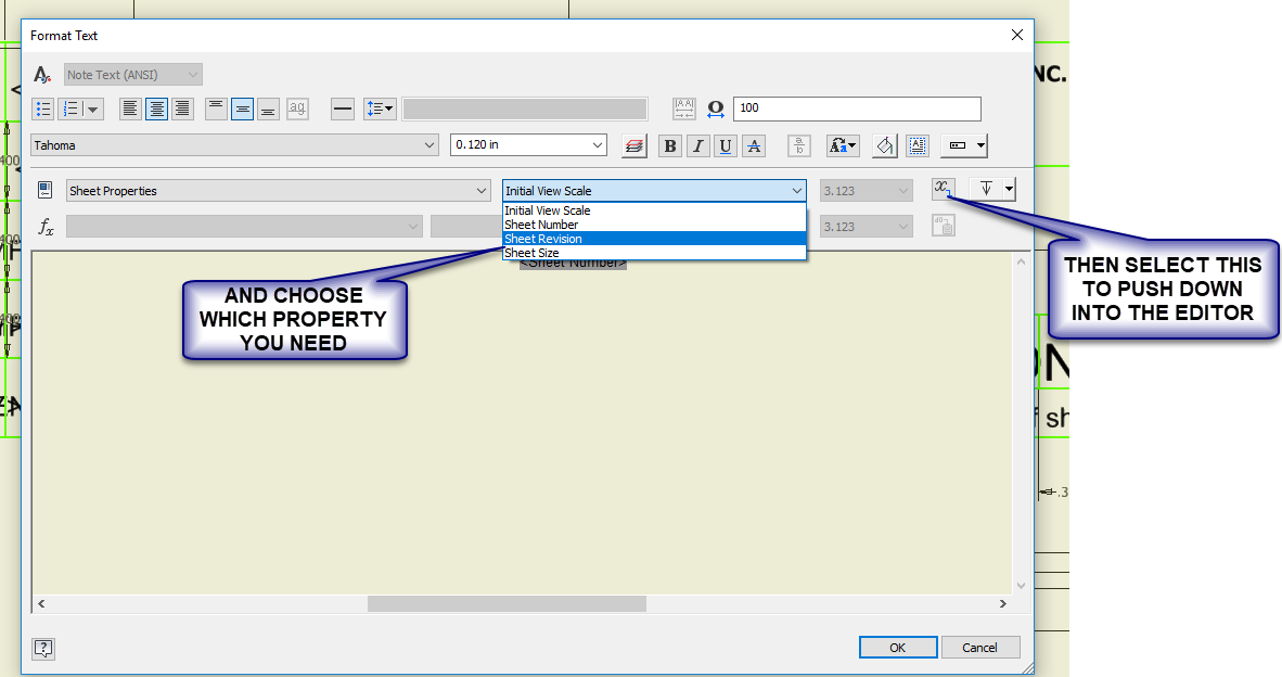 how-to-add-text-in-title-block-that-linked-with-sheet-property