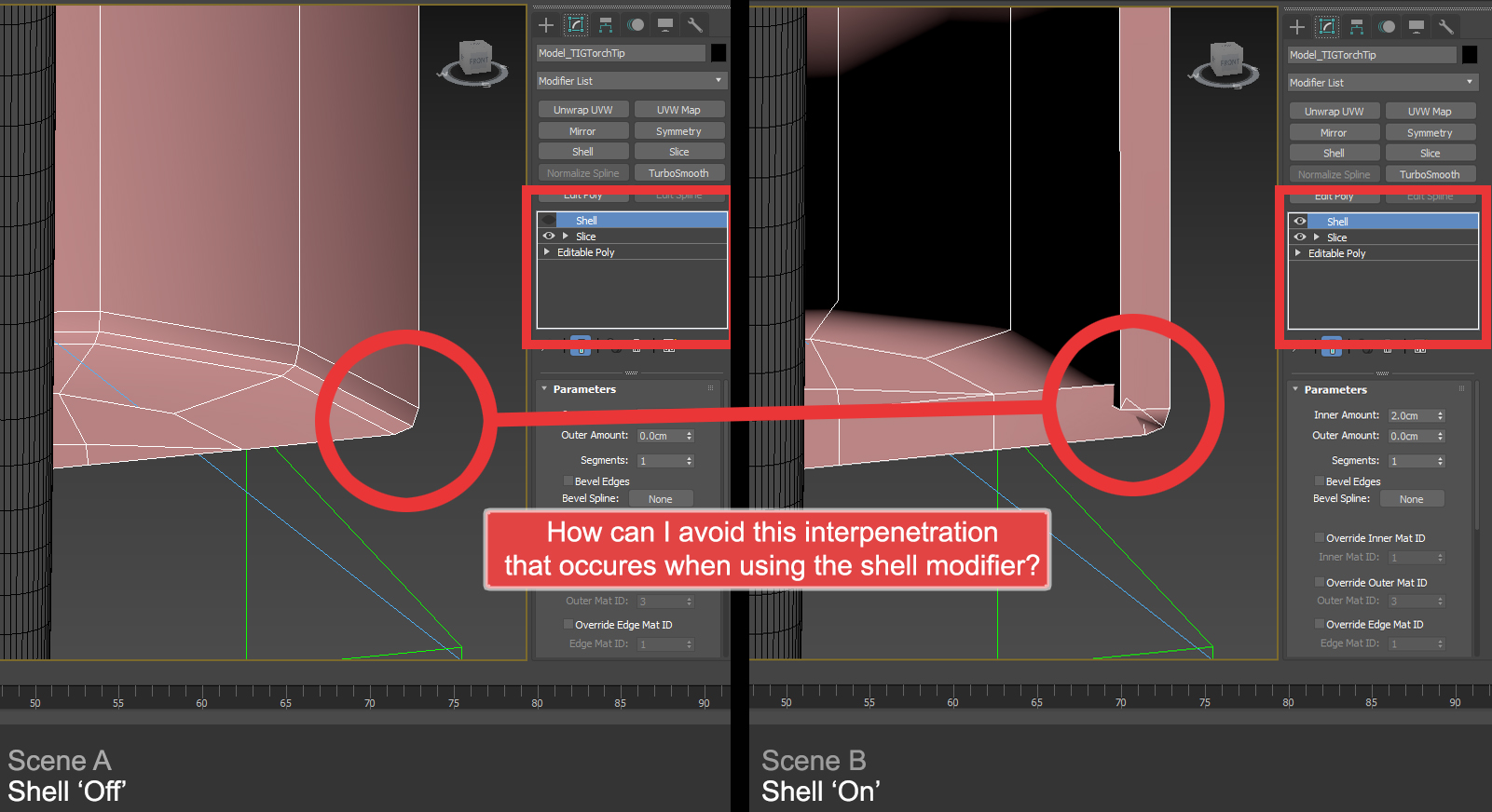 How to avoid interpenetration with the Shell Modifier? - Autodesk Community  - 3ds Max