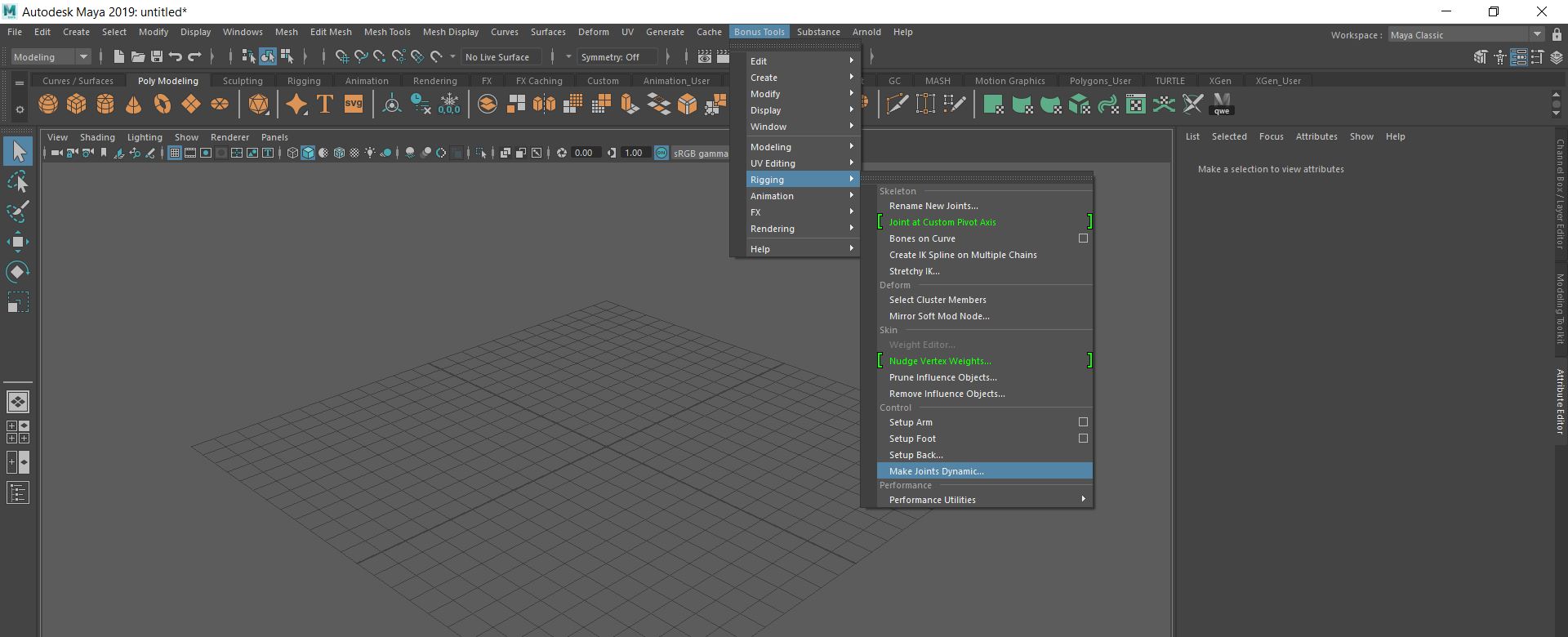 Cannot find Make Joints Dynamic - Autodesk Community - Maya