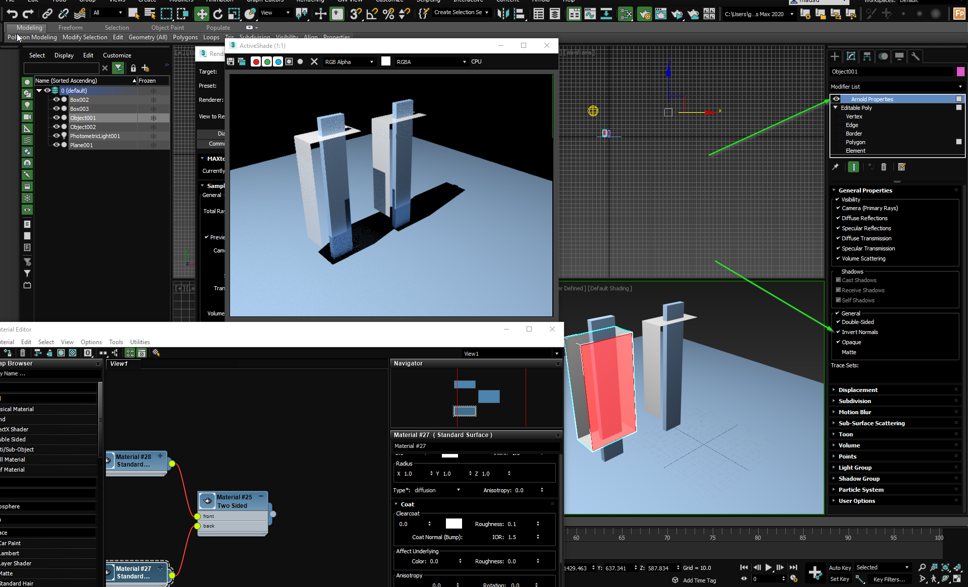 Solved: How do I get single sided objects in the ART renderer ...