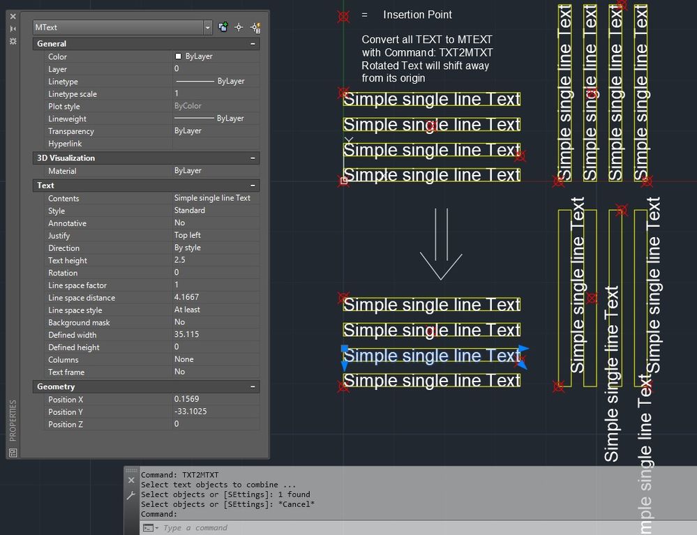 TXT2MTXT Problem bei  gedrehten Texten