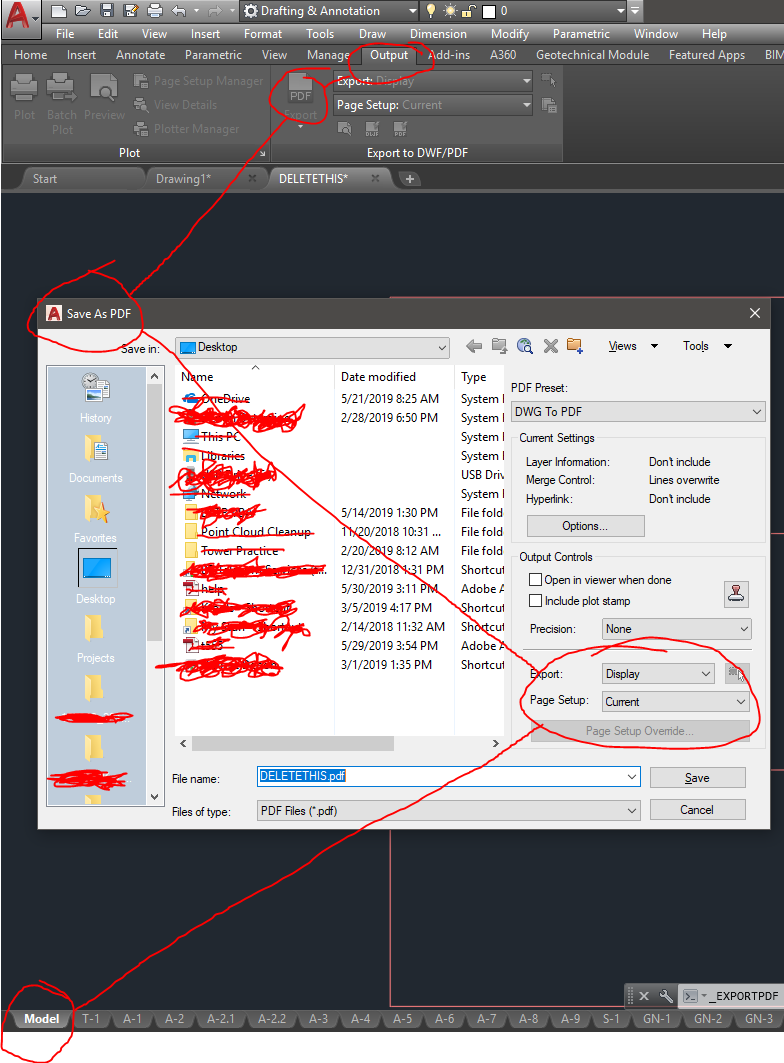 EXPORTPDF and -EXPORT not using Current Page Setup - Autodesk Community