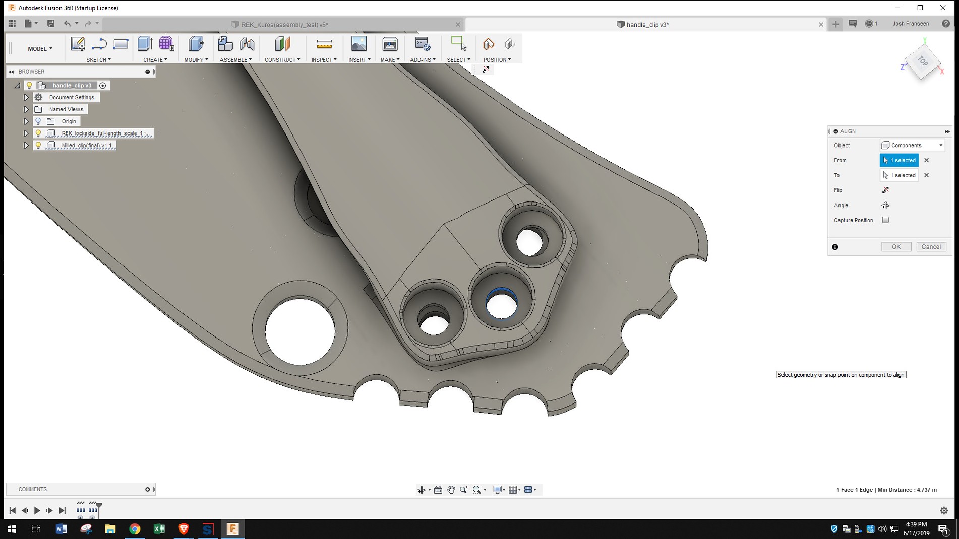 Solved How do I align holes between two components? Autodesk Community