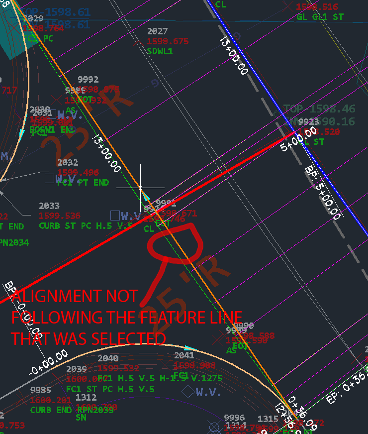 Alignment and Profile from Corridor Not Working Correctly - Autodesk ...