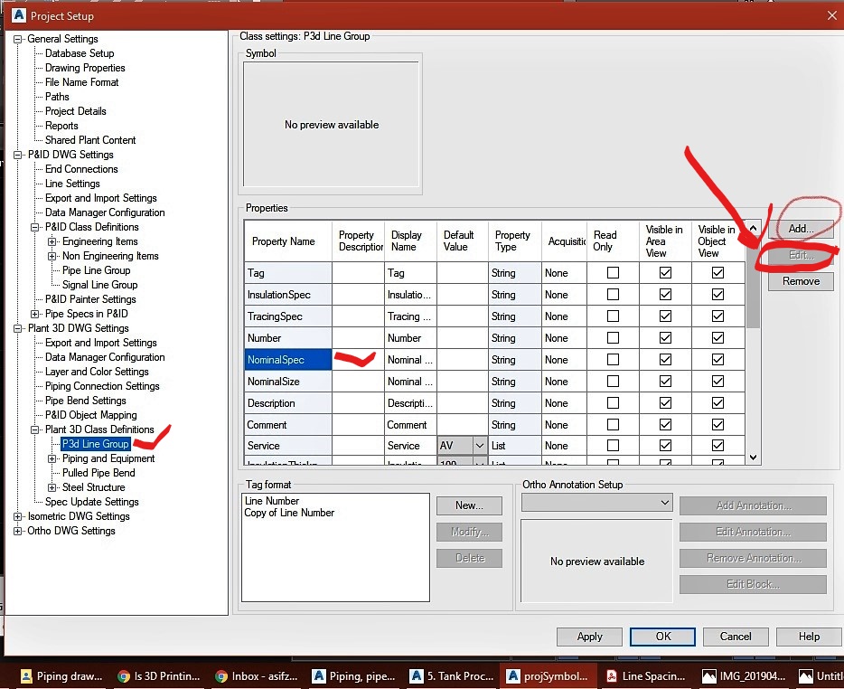 Solved: Using custom made Nominal specs in P&ID, in P3D line group ...