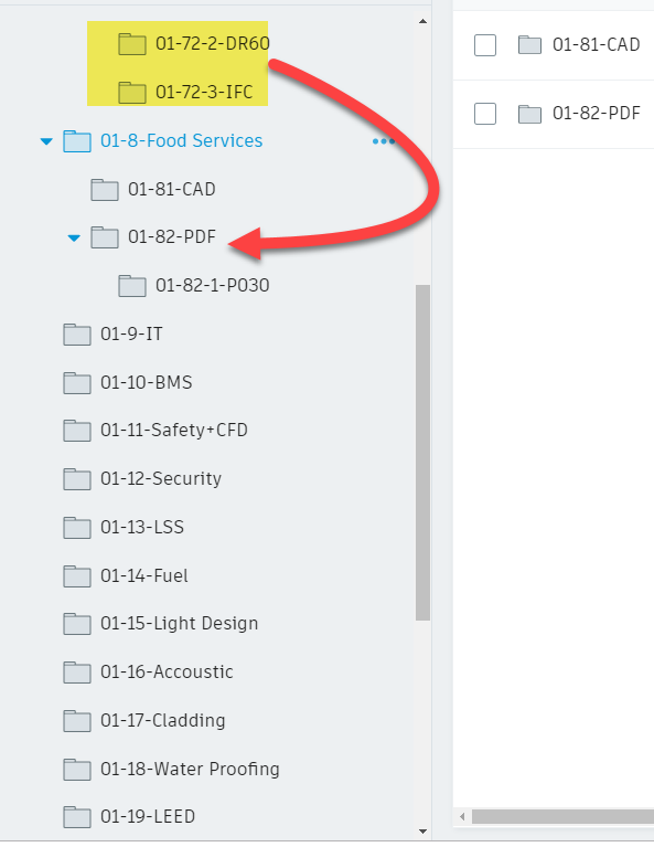 25 disciplines + 2 nested levels of folders