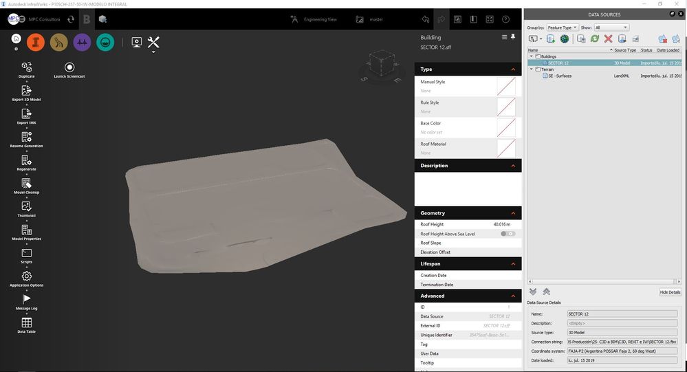 Roof height in Infraworks