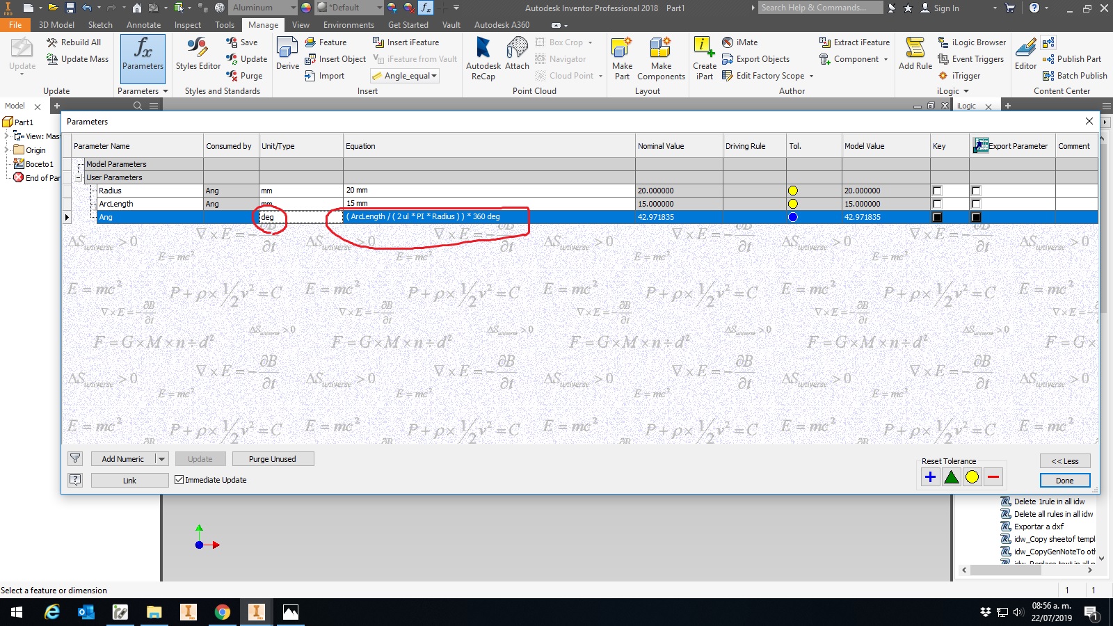 Solved: Parameters of model not calculating correctly ?? - Autodesk ...
