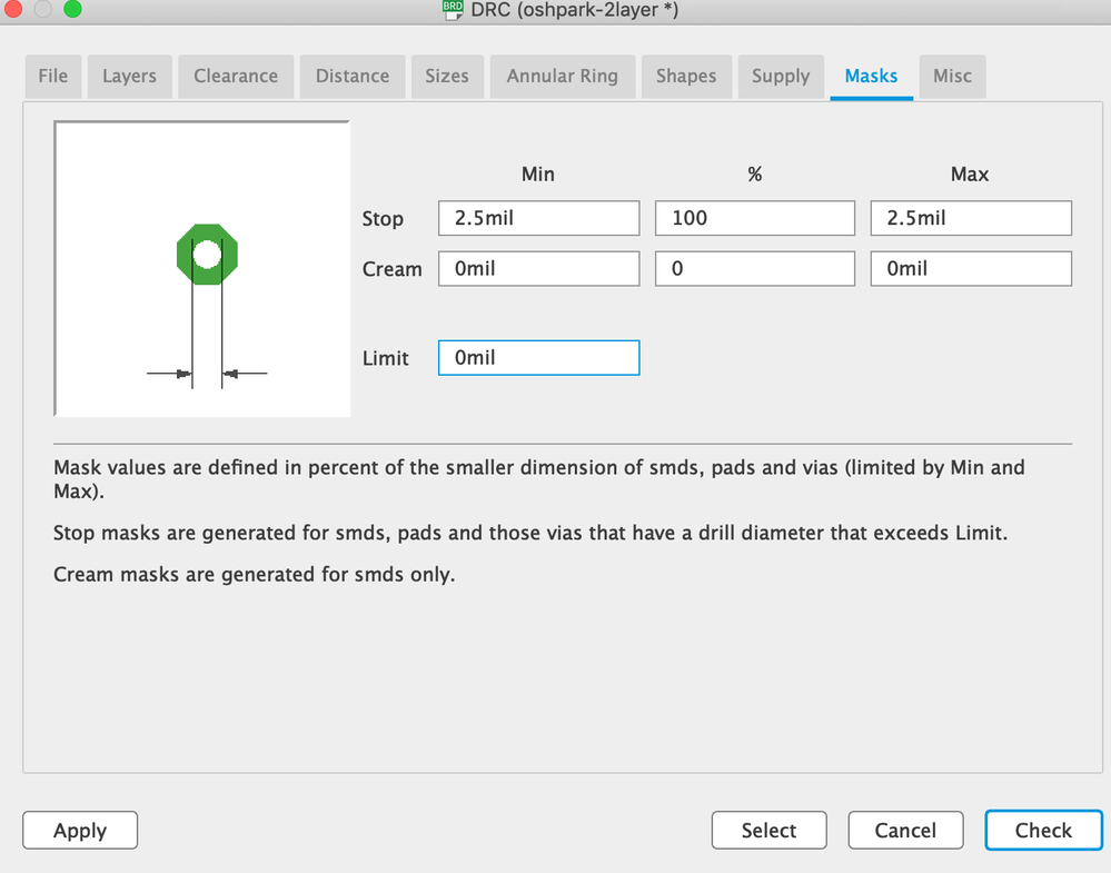 Solved: Via solder mask opening - Autodesk Community - EAGLE