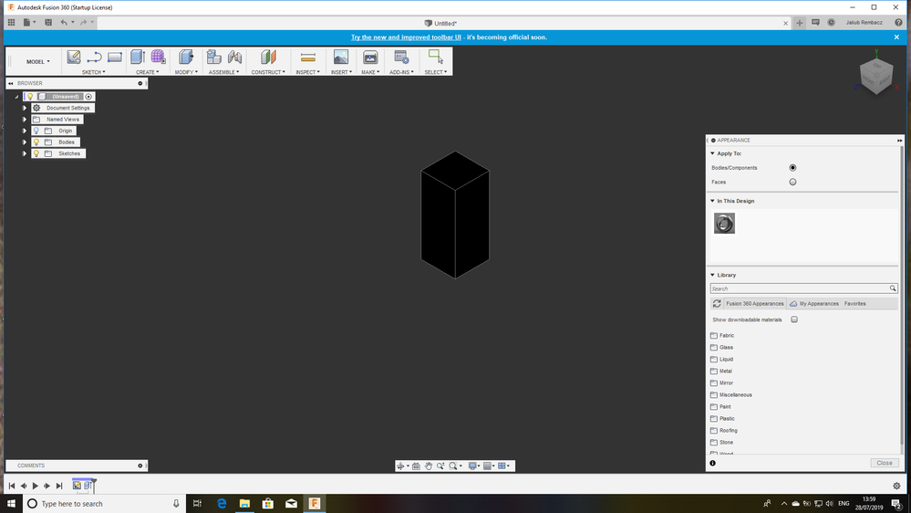 model appears completely black now :(