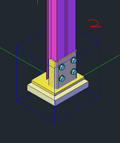 concrete not fix to base plate in custom connection - Autodesk Community
