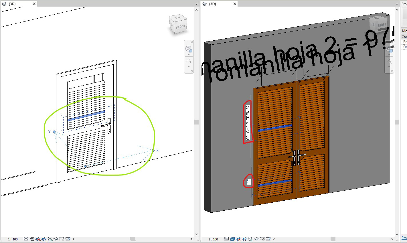 Problema al editar las romanillas de una familia de puerta - Autodesk  Community - International Forums