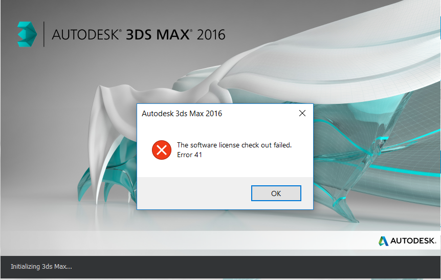 The software license check out failed error 41 - Autodesk Community - 3ds  Max