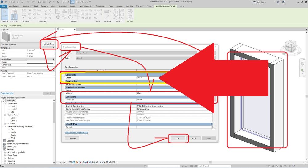 Solved: Curtain Wall Glass Thickness - Autodesk Community