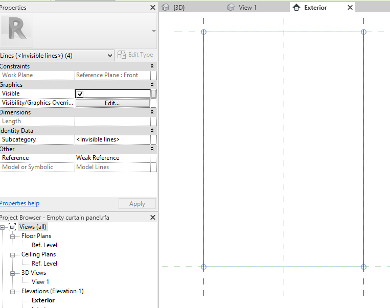 Solved: Empty system panel - change back to glazed - Autodesk Community