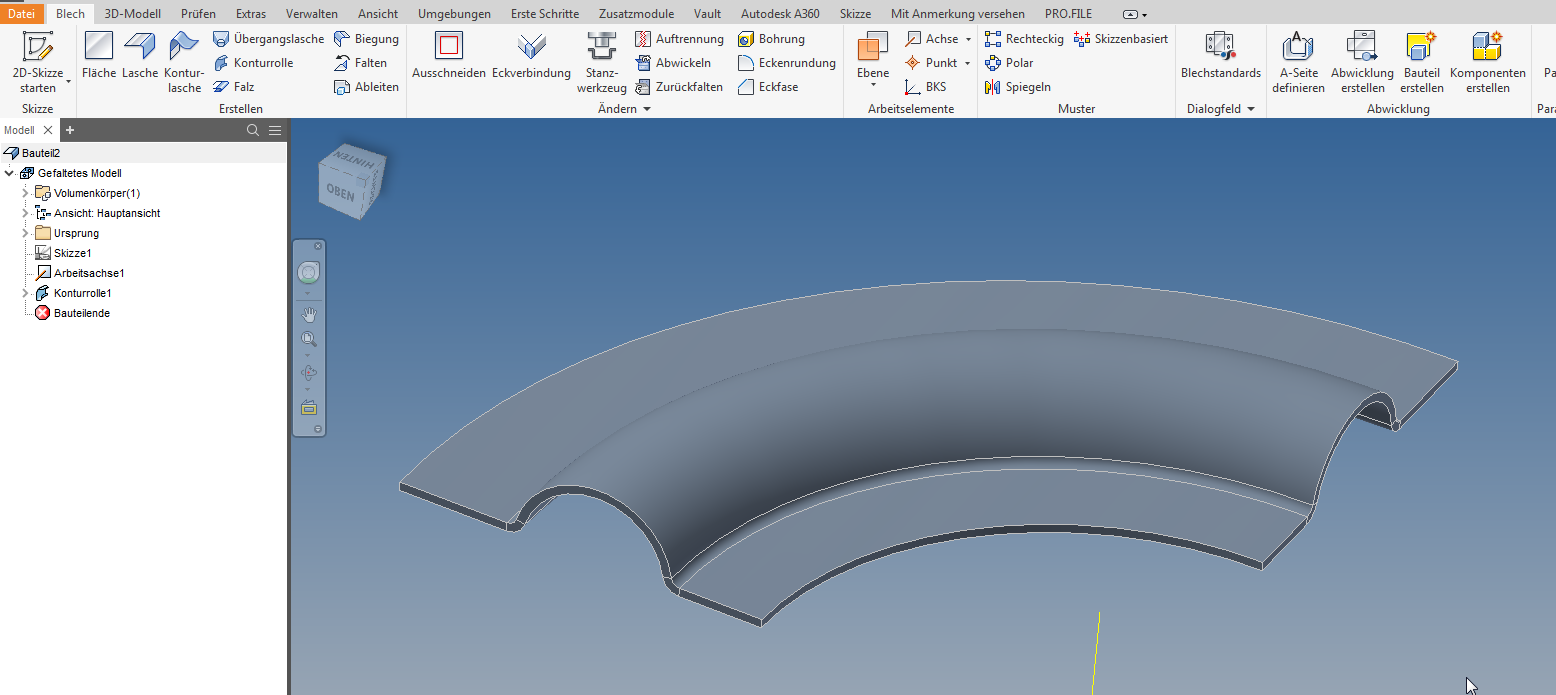 Sheet metal elbow pipe how to cut it in half and unfold it