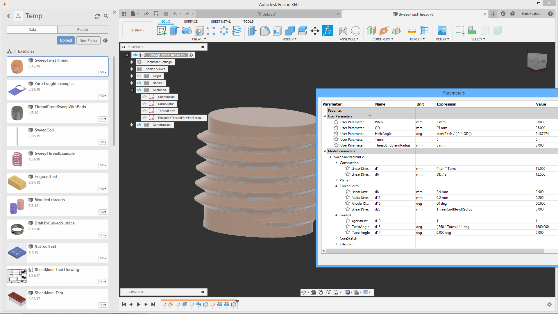 Solved: ACME thread - Autodesk Community