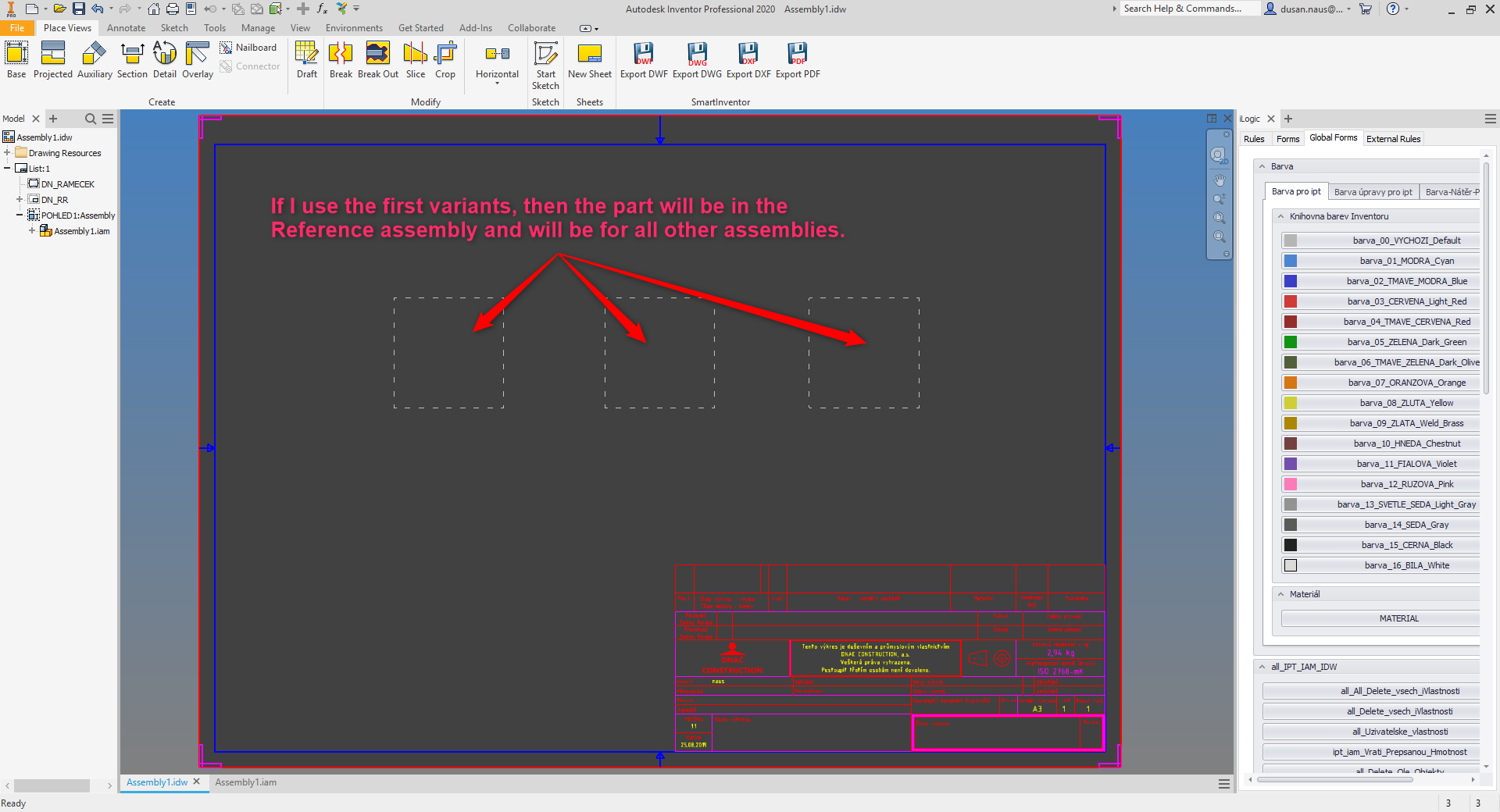 One assembly Reference around background for more drawings - Autodesk ...