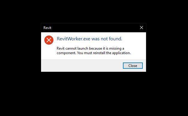 Файл revitworker exe не найден