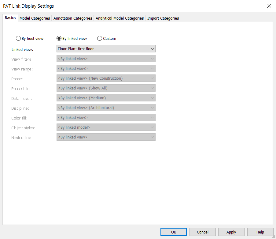 Linked view not showing annotations based on Attached model - Autodesk ...