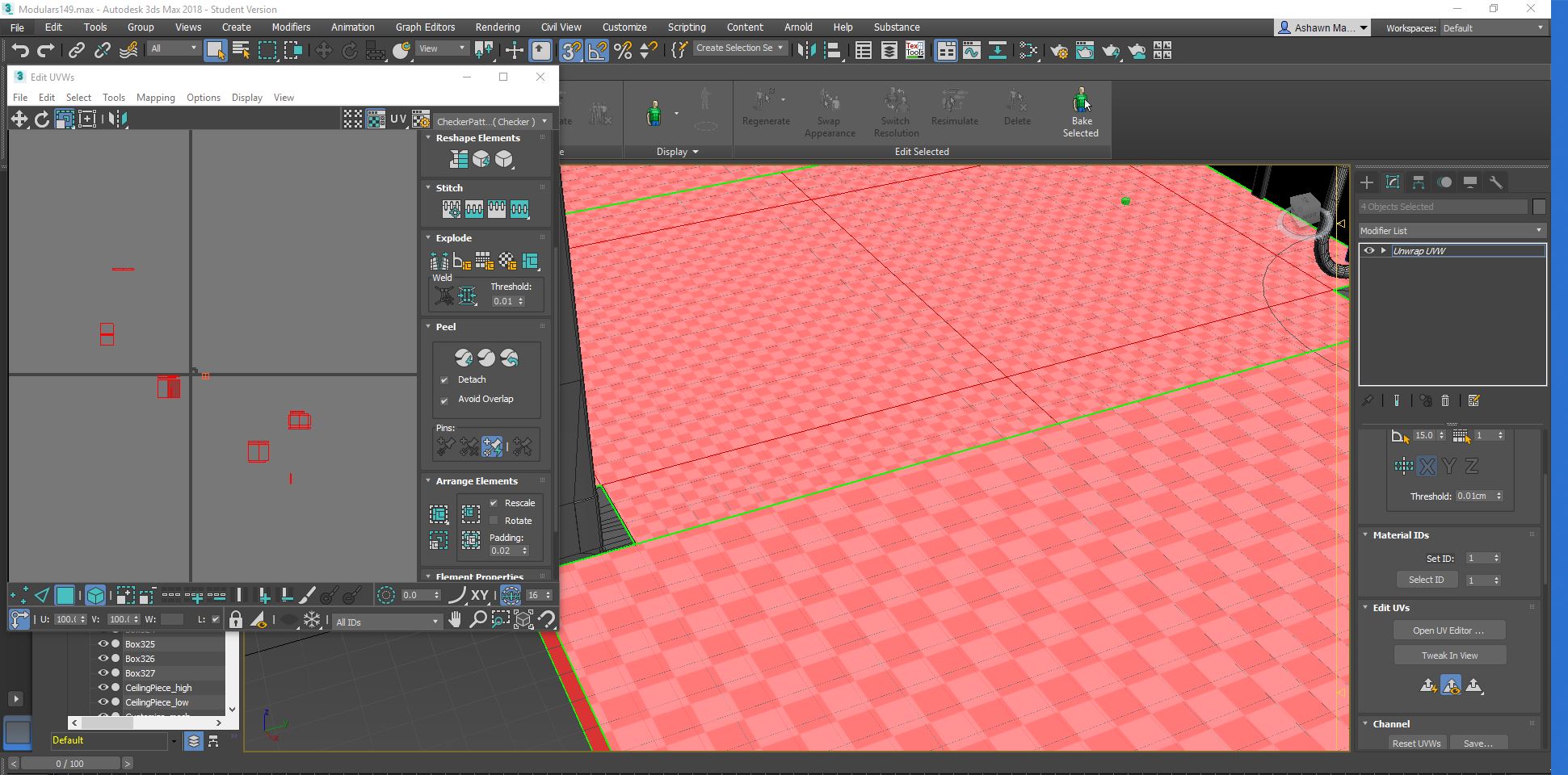 Solved: How to match Texel density on two different meshes? - Autodesk  Community - 3ds Max