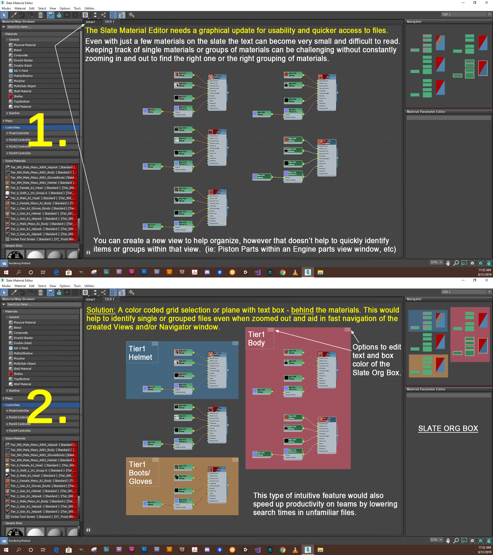 SLATE ORG BOX - The Slate Material Editor easy organizer (Anyone like the  idea?) - Autodesk Community - 3ds Max