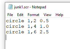 End script commands generated with Notepad? - AutoCAD