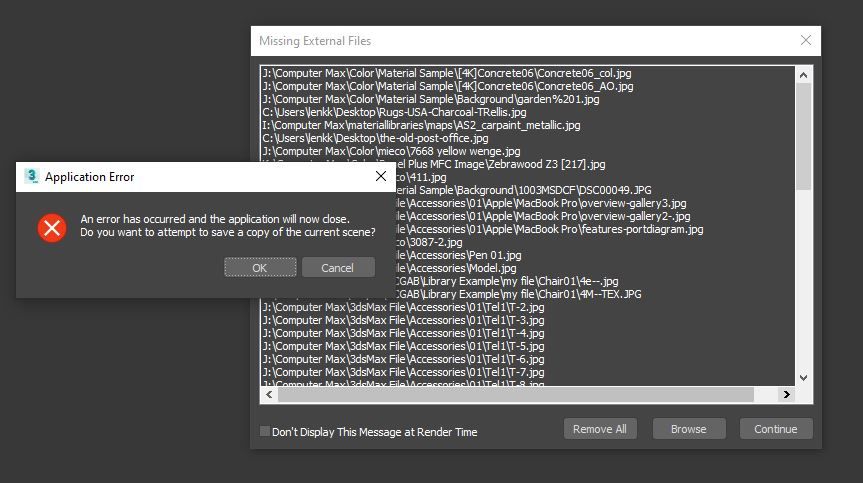 3ds Max 2020 update 2 - open & merge and import files error - Autodesk  Community - 3ds Max