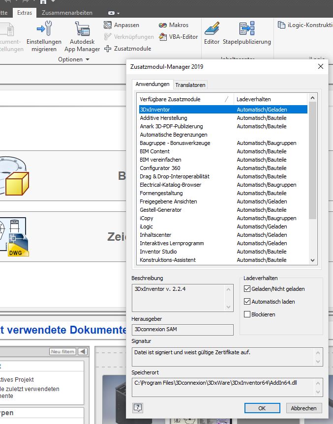 Gelost 3d Connexion Maus Funktioniert Plotzlich Nicht Mehr Autodesk Community International Forums