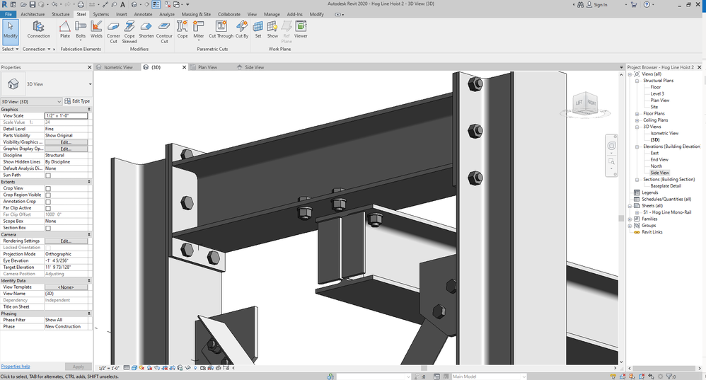 Beam To Beam Direct Bolt Connection Autodesk Community Revit Products