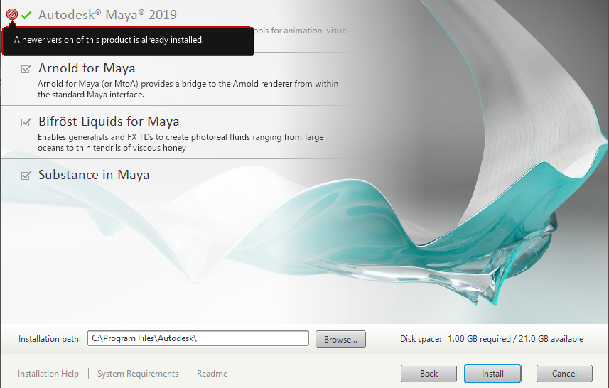 Says Maya Is Already Installed When Trying To Install Maya Autodesk