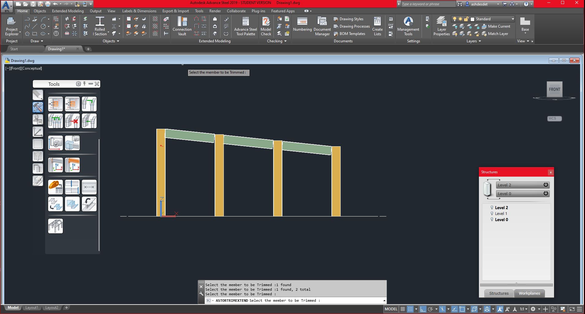 Solved: Trim Columns to a sloped beam - Autodesk Community