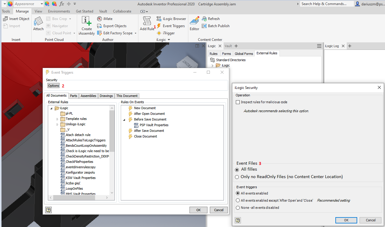 iLogic event trigger for ContentCenter Files - Autodesk Community