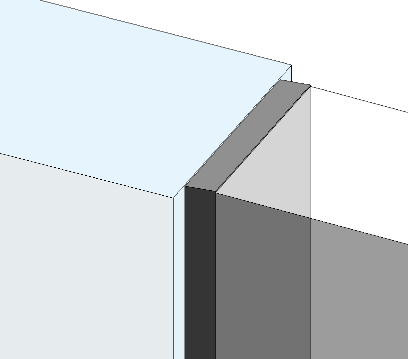 Glass panel is properly trimmed
