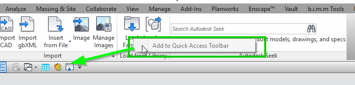 'Load / Insert Family' button on Quick Access Toolbar - Autodesk Community