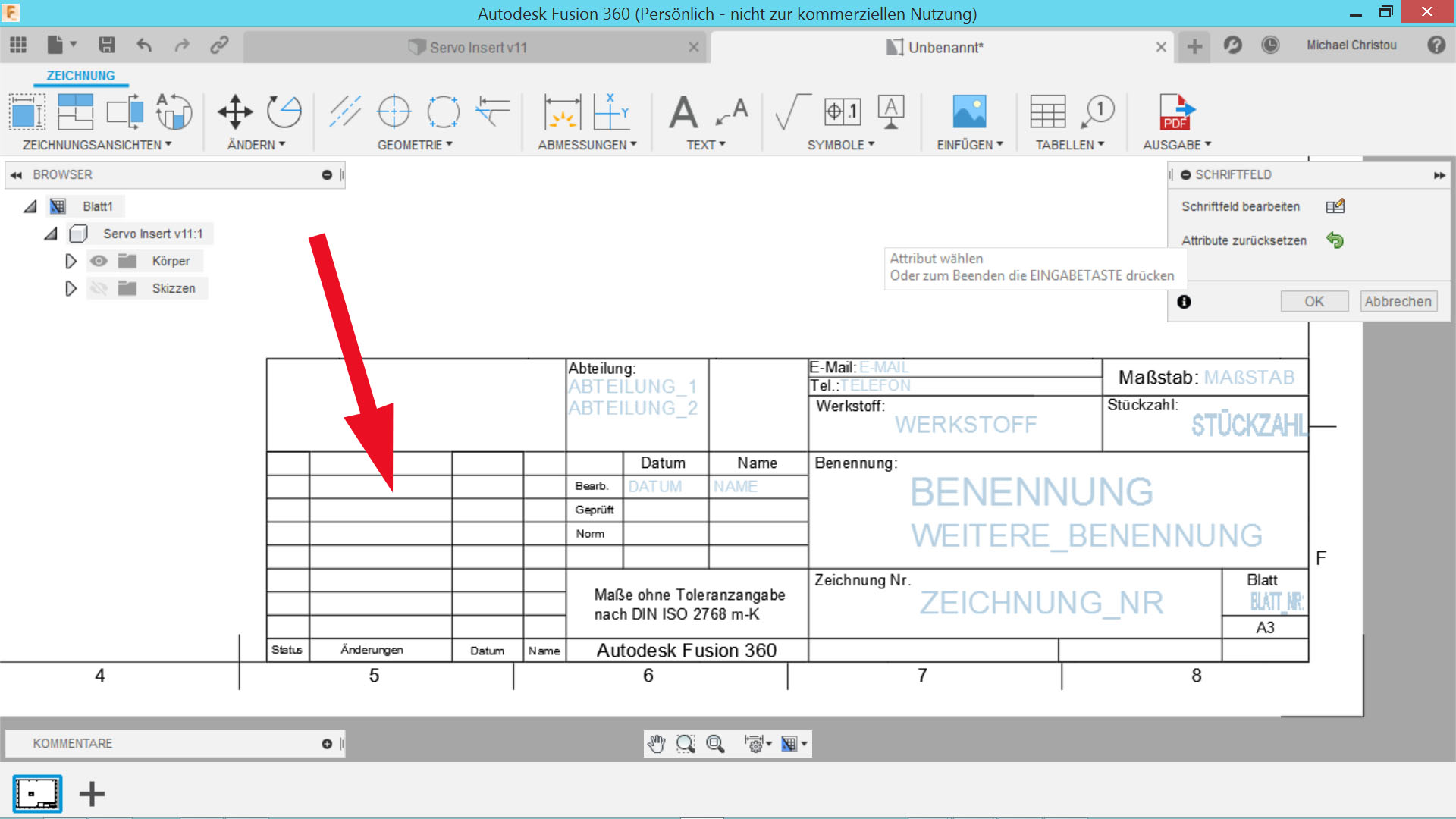 Gelöst: How to: Inventor-Schriftfeld für Fusion 360 - Autodesk Community -  International Forums