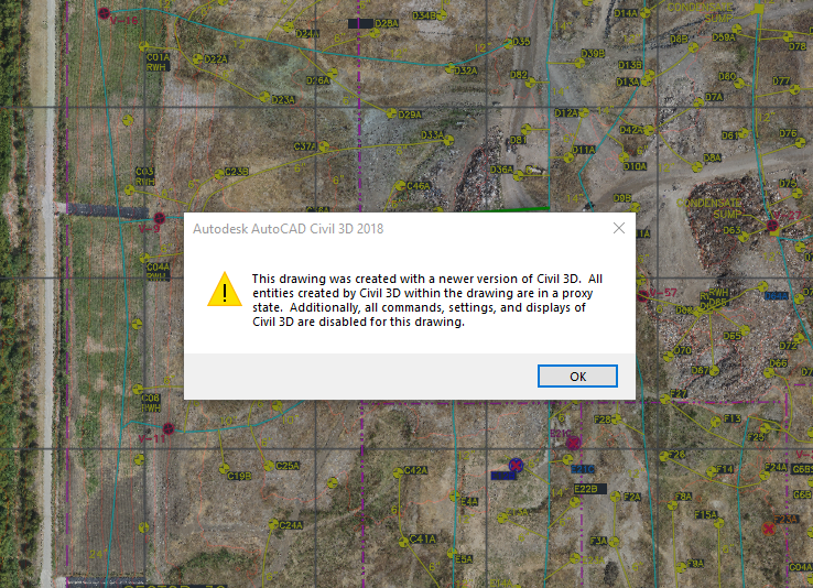Solved: Civil 3D 2018 - Saving as newer version of CAD, when no other ...