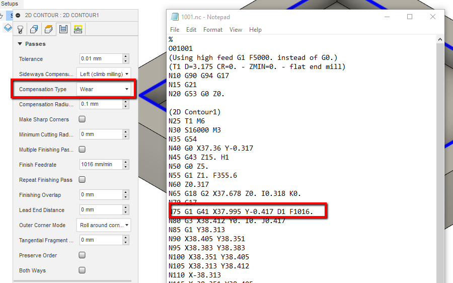 Solved: Cutter comp issuse with NC file - No 