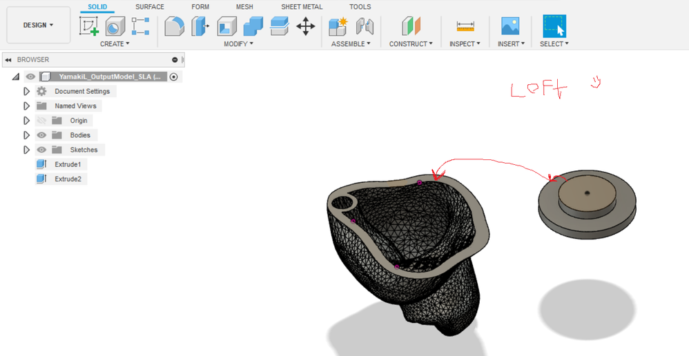 Solved: Trying to close the open end of a stl mesh - Autodesk Community -  Fusion 360