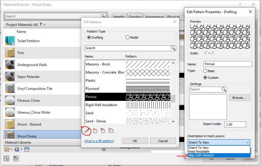 Hatch pattern twisted in 3D view - Autodesk Community