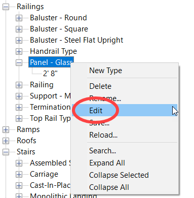 Changing material in railing - Autodesk Community