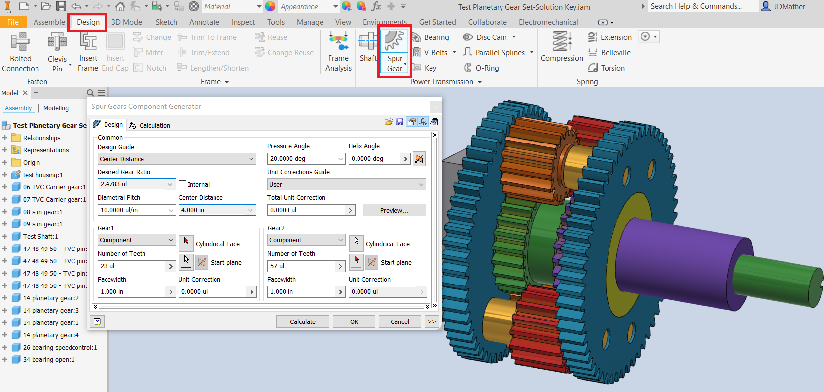 Planetary gear - Autodesk Community - Inventor