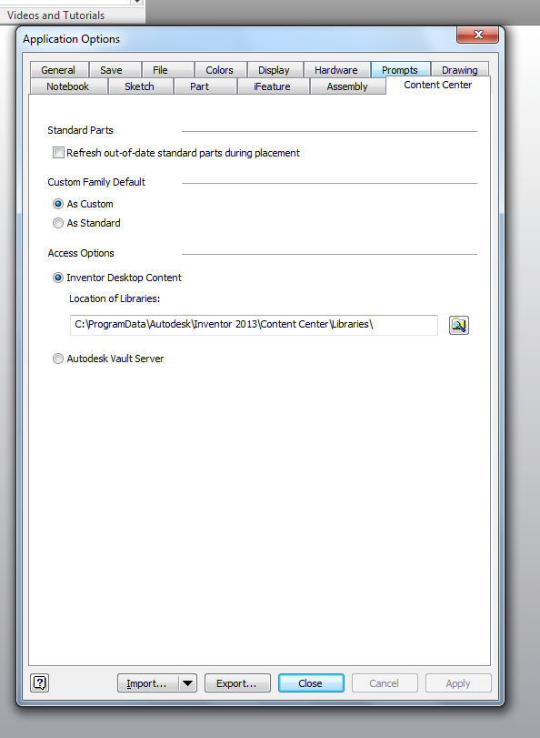 Solved: Can't access content centre - Autodesk Community