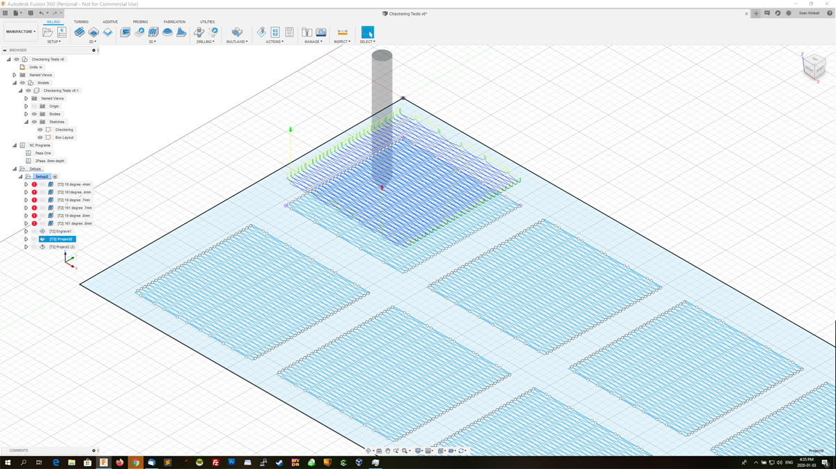 Issues creating and machining grid patterns - Autodesk Community