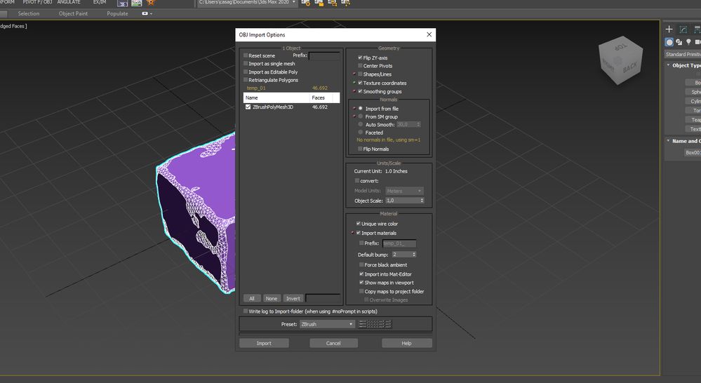 Kridt Adgang Konkurrere Solved: Problem with .obj files from Zbrush - Autodesk Community - 3ds Max
