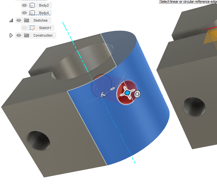 Align a hole to center of face on only one axis? - Autodesk Community