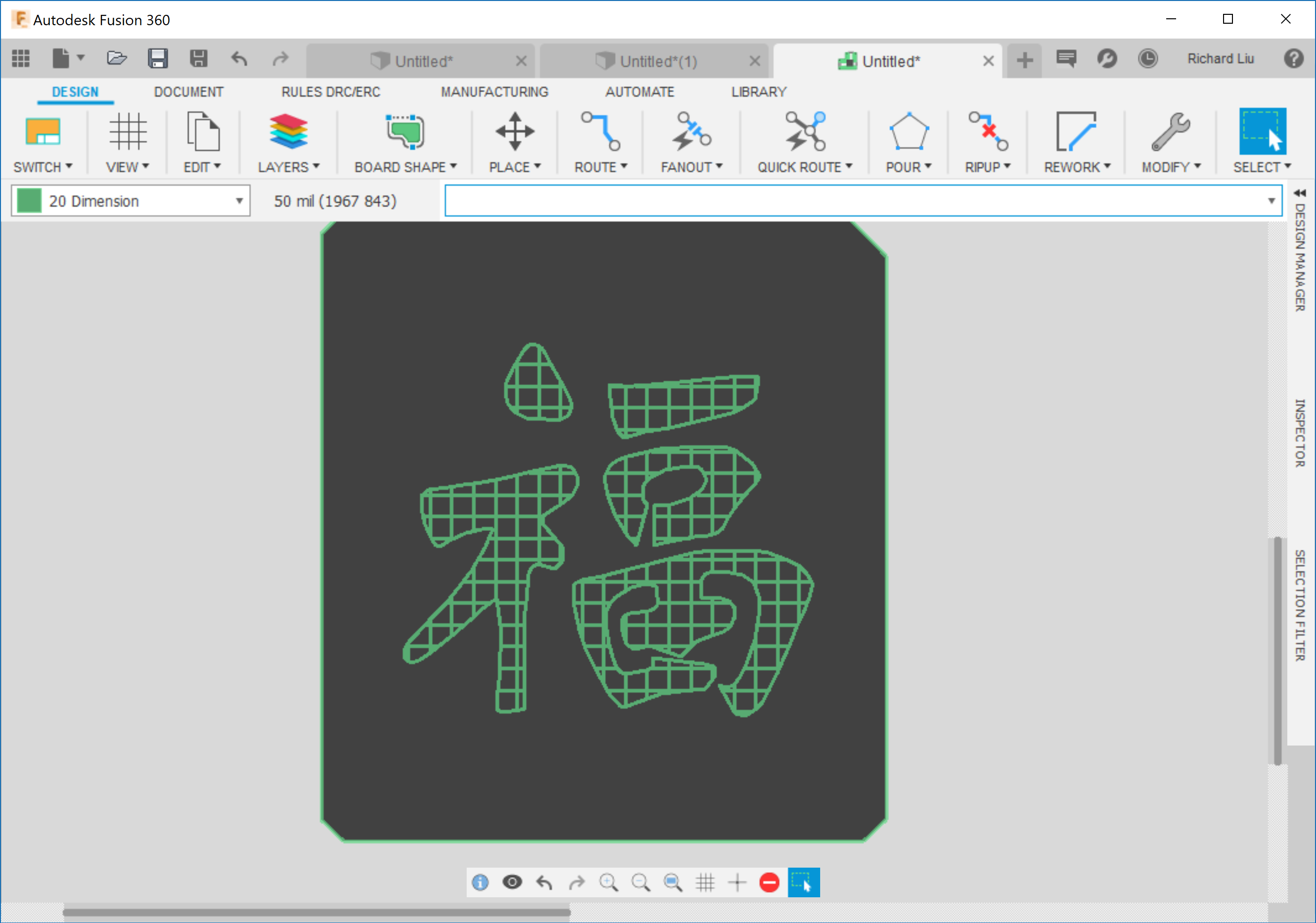 From Solidworks > DXF > Eagle Polygons that I can Copper Pour