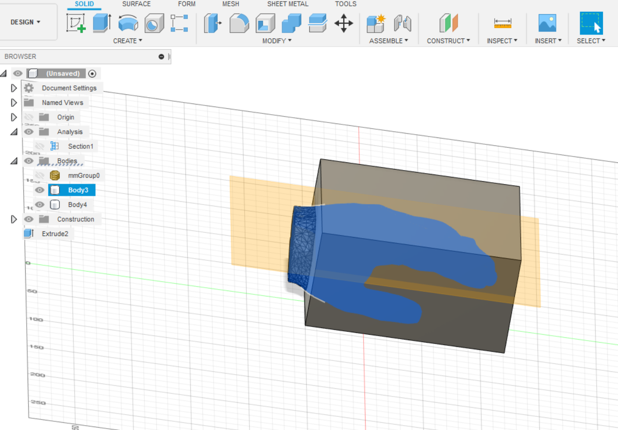 Split a body along a surface from mesh - Autodesk Community